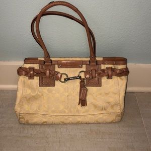 Coach Hampton Signature Yellow Purse